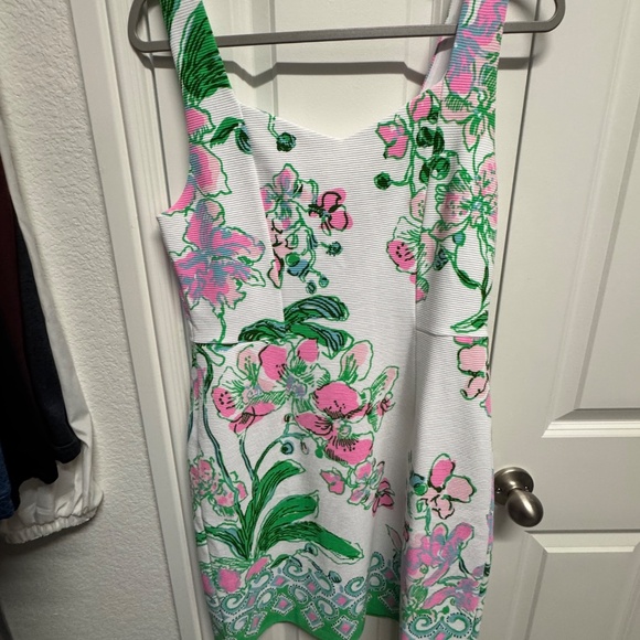 Lilly Pulitzer Del Rey shift stretch dress size 8 orchids on the avenue - Picture 8 of 8